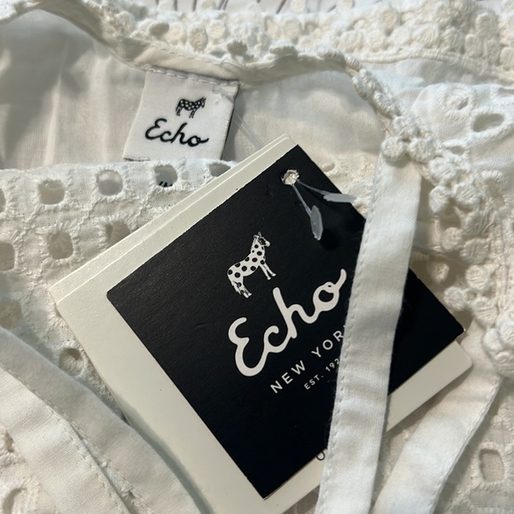 🔥🔥NWT ECHO Sheer Eyelet Midi Dress - Picture 5 of 11